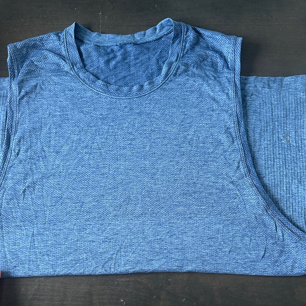 lululemon athletica Men's Heathered Blue Tank Top